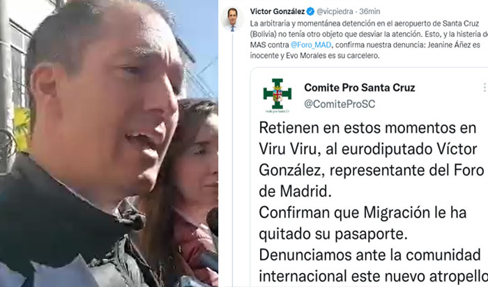 Eurodiputado denuncia arbitraria y momentánea detención en Viru Viru