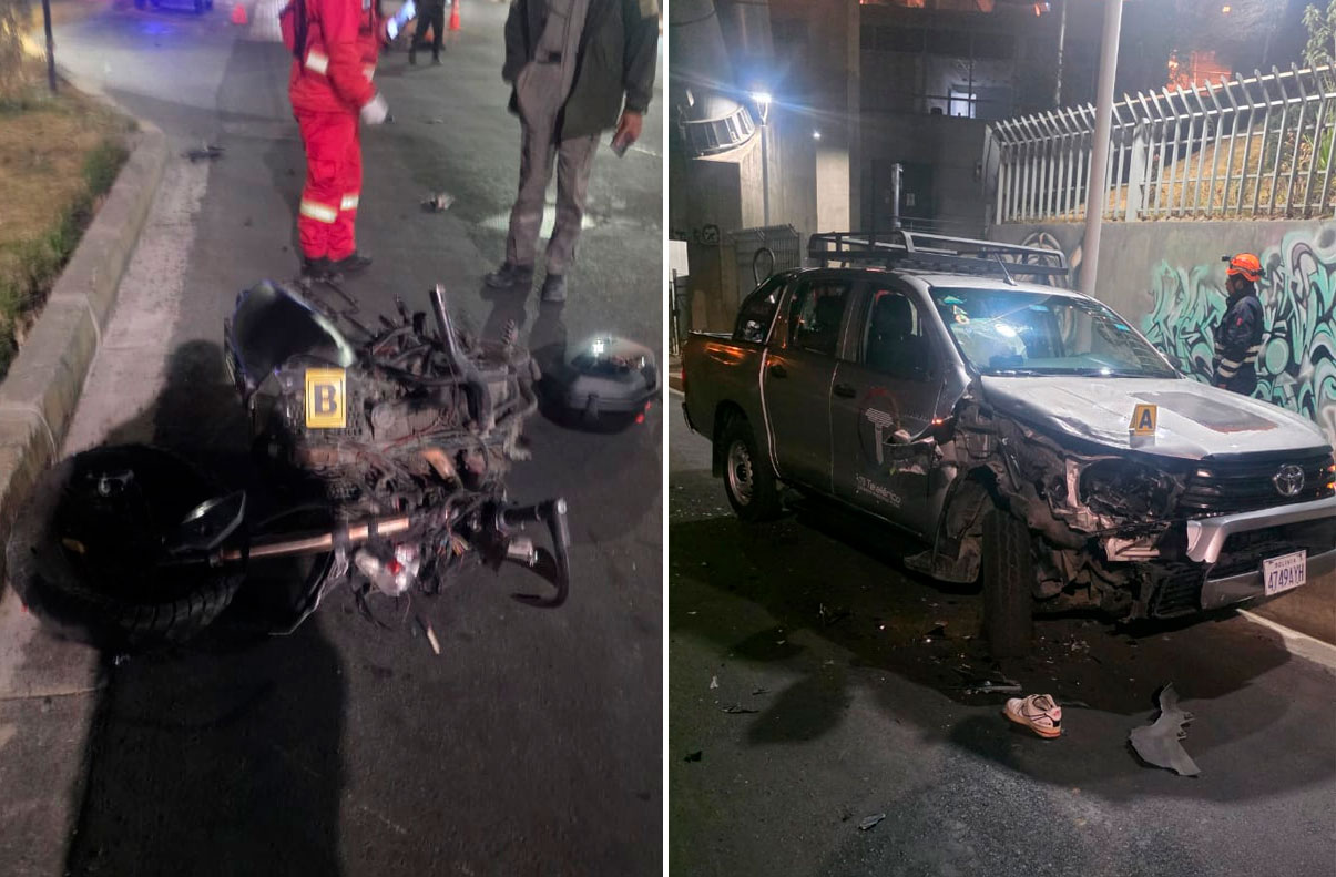 Fallece una persona tras el choque de motocicleta contra una camioneta en la avenida del Poeta