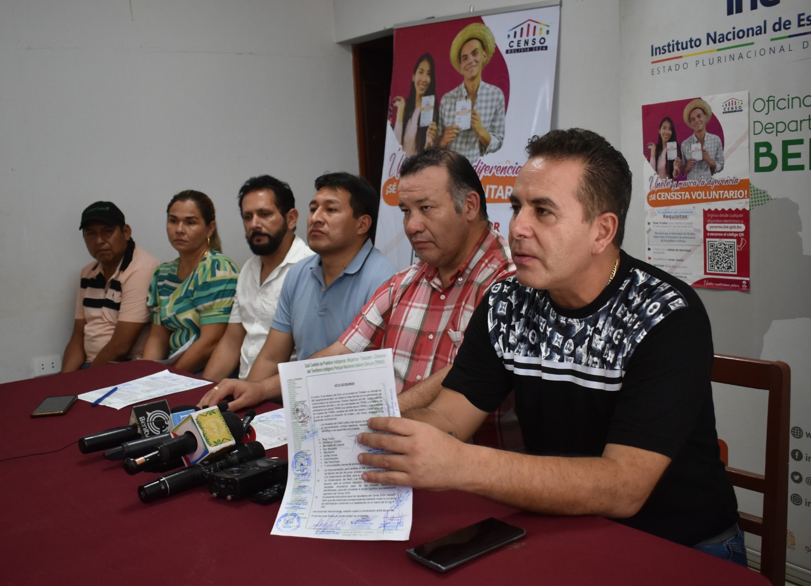 Autoridades del Beni, INE y TIPNIS llegan a acuerdos que garantizan el operativo del Censo