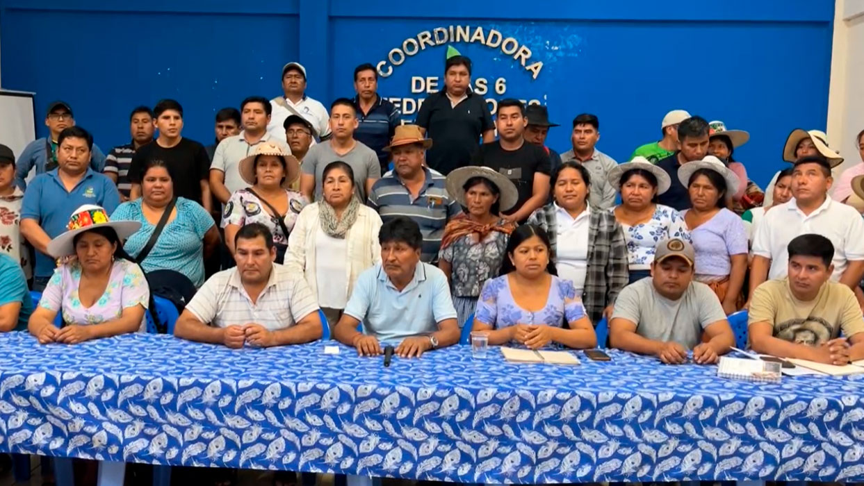 Evismo anuncia marcha para el próximo viernes en Cochabamba contra las “políticas neoliberales”