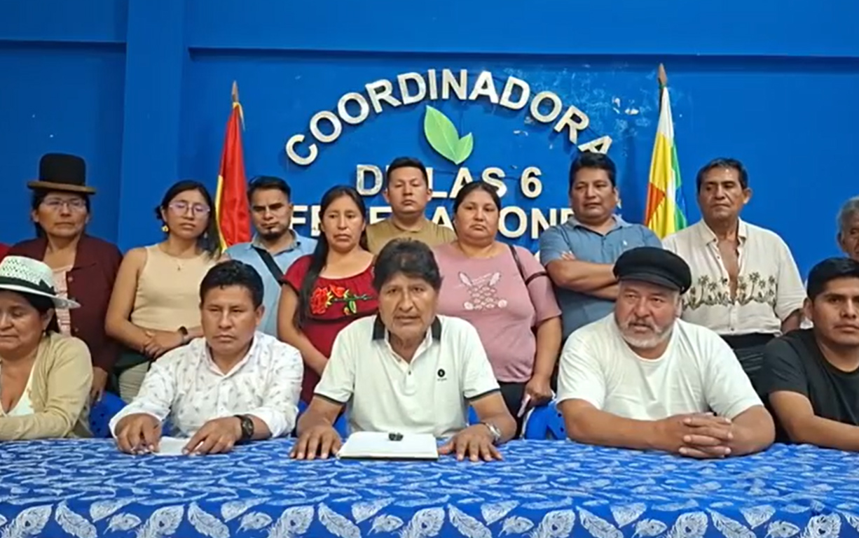 Evo afirma que gobierno de Rodrigo Paz está socialmente arrinconado y con la “soga al cuello”