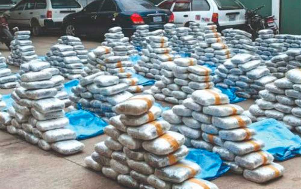 Encuentran una tonelada de marihuana en un domicilio de Cochabamba