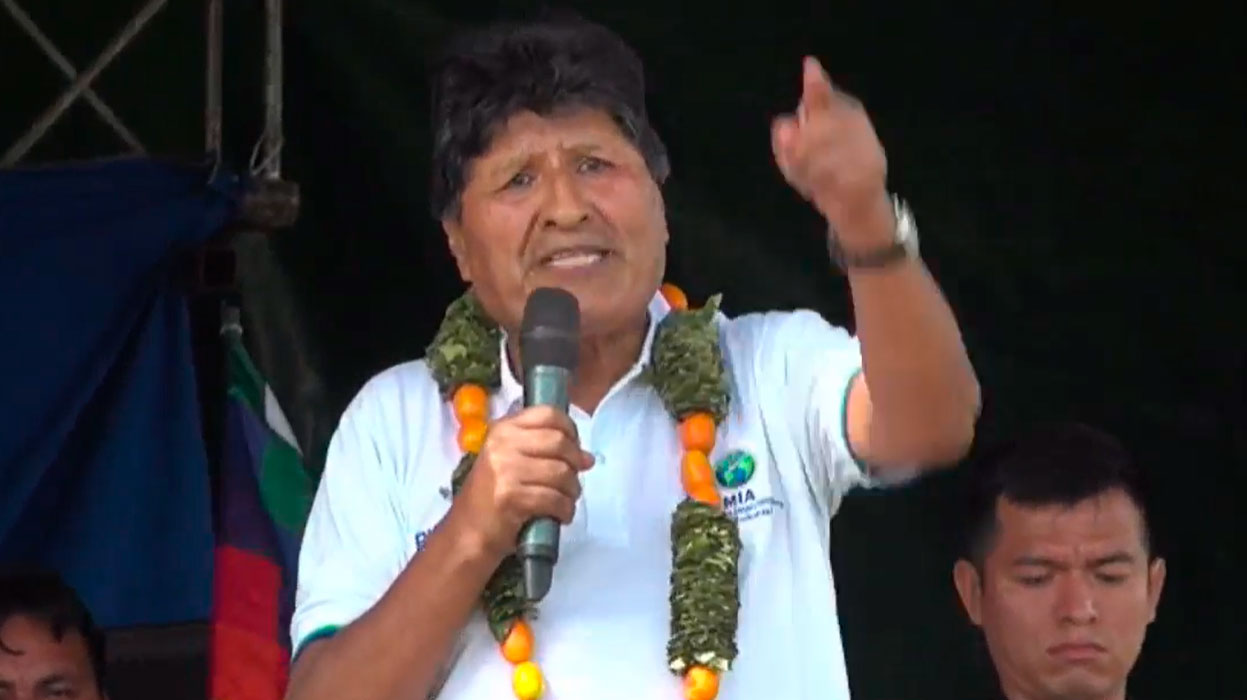 Evo a Paz: “si me da garantías, voy a La Paz; si es machito 