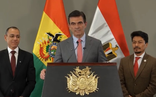 Rodrigo Paz anuncia a Egipto como nuevo mercado para la exportación de carne de res y pollo de Bolivia